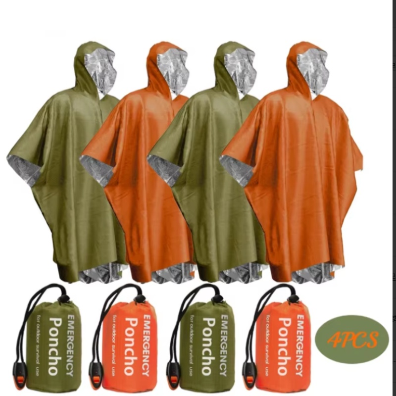 Survival Blanket Reflective - Taşınabilir Acil Durum Pançosu 4 Parçalı